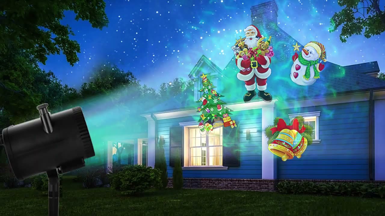Projector Lamp met dubbele Projectie Lens   12 patronen   RGB LED Feestverlichting | worldShop