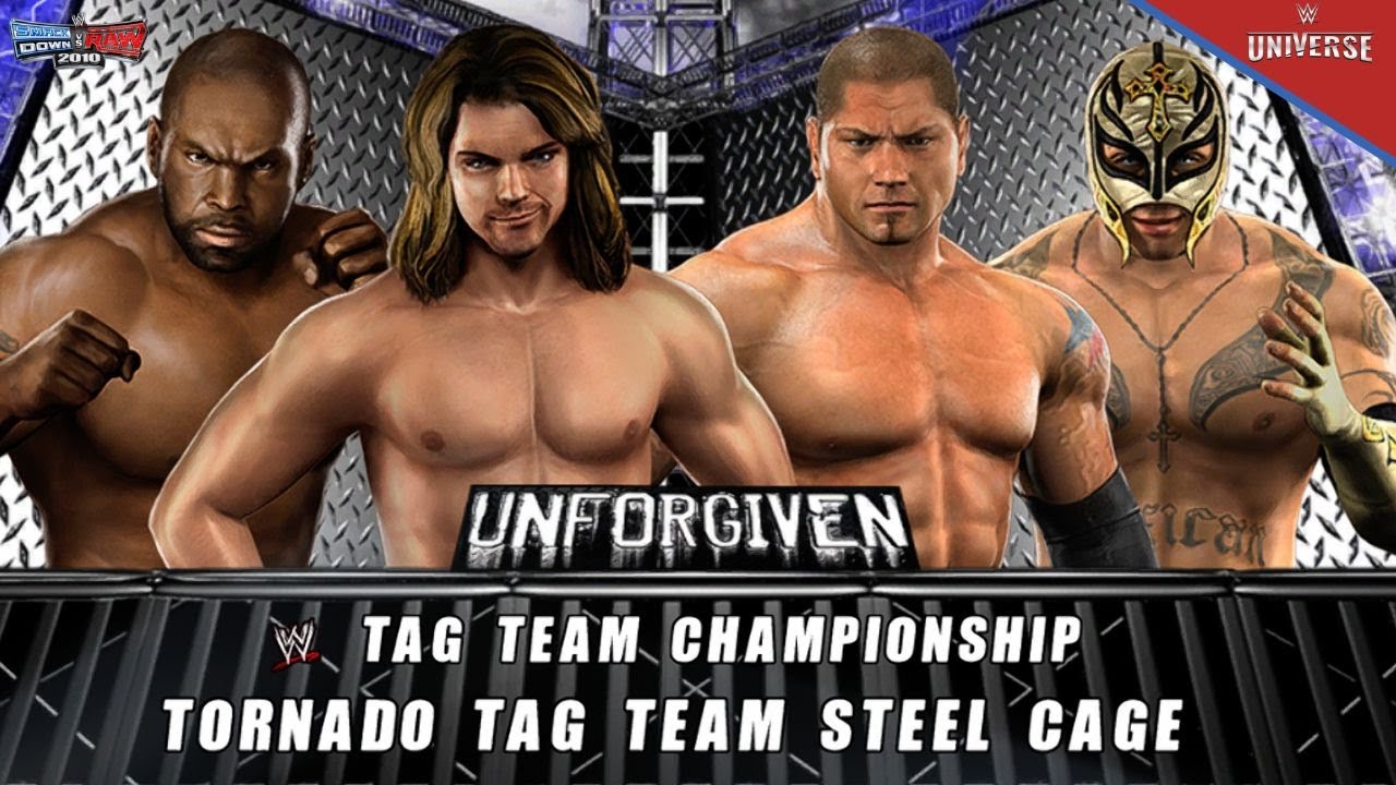 TAG TEAM Batista & Rey Mysterio vs The Brian Kendrick & Ezekiel Jackson - WWE Smackdown vs Raw 2010