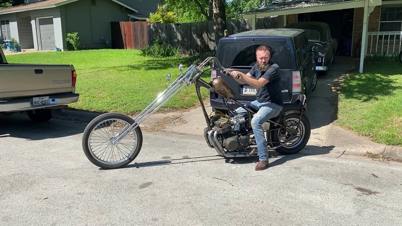CB750 Chopper first ride