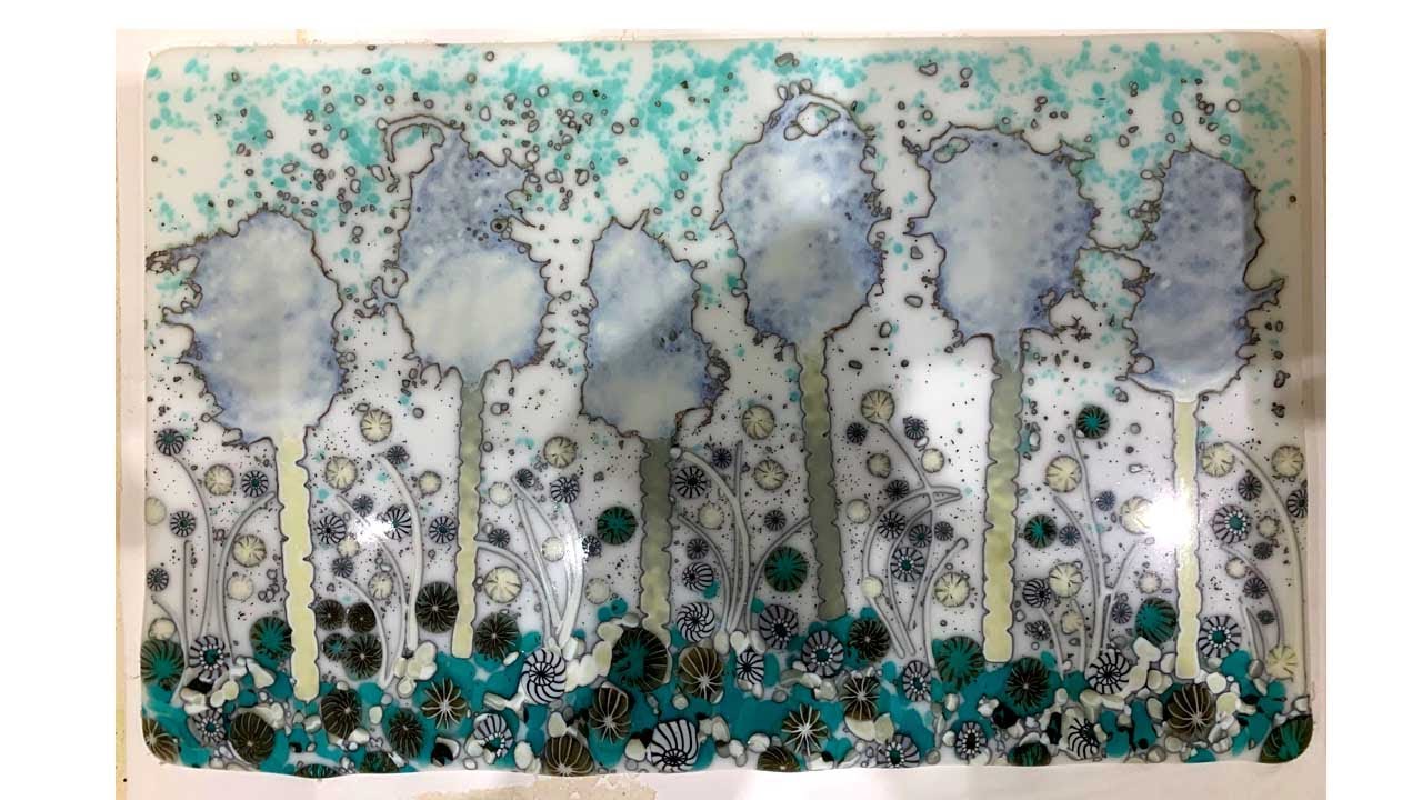 Fused Glass Reactions Month Futuristic Landscape