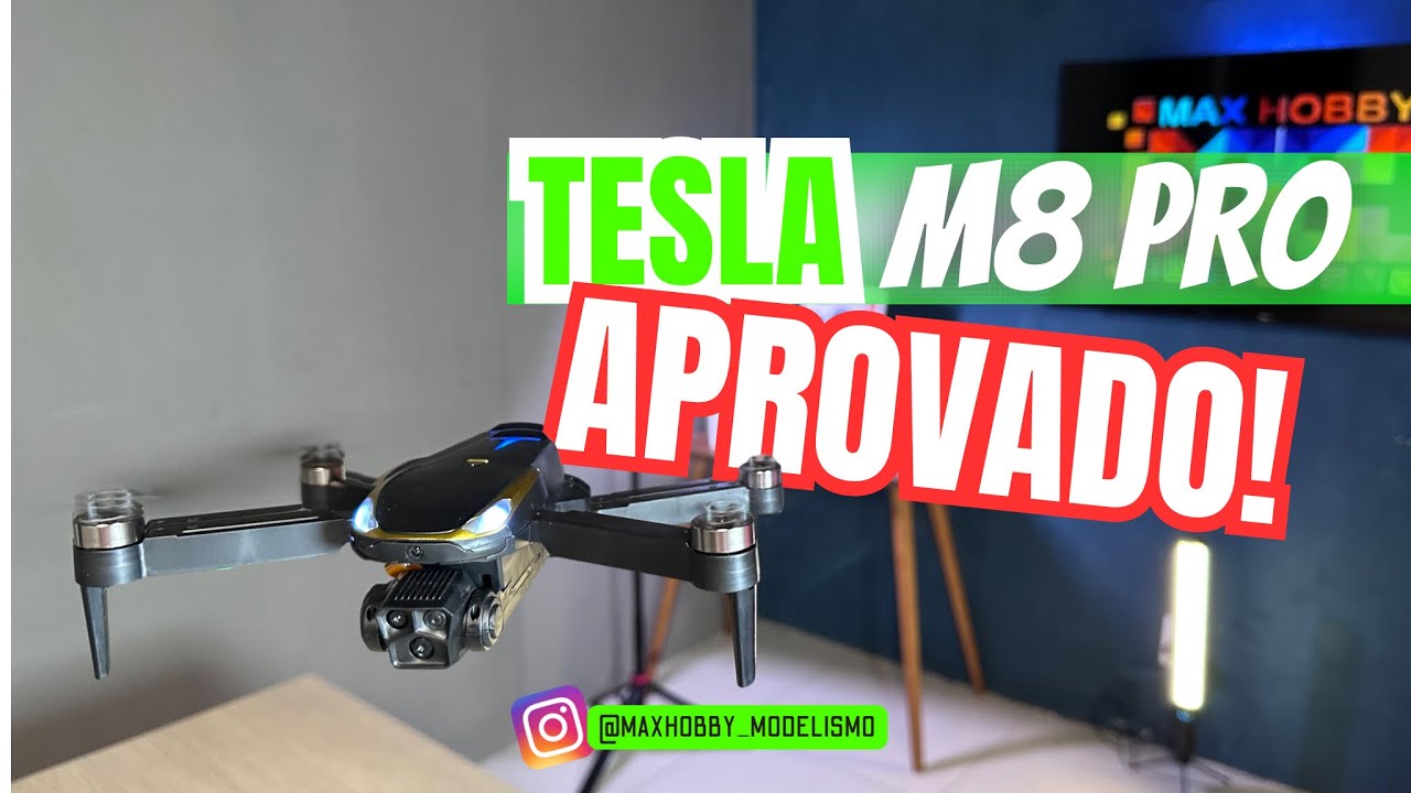 Chegou - Drone TESLA com motores BRUSHLESS M8 PRO - Unboxing