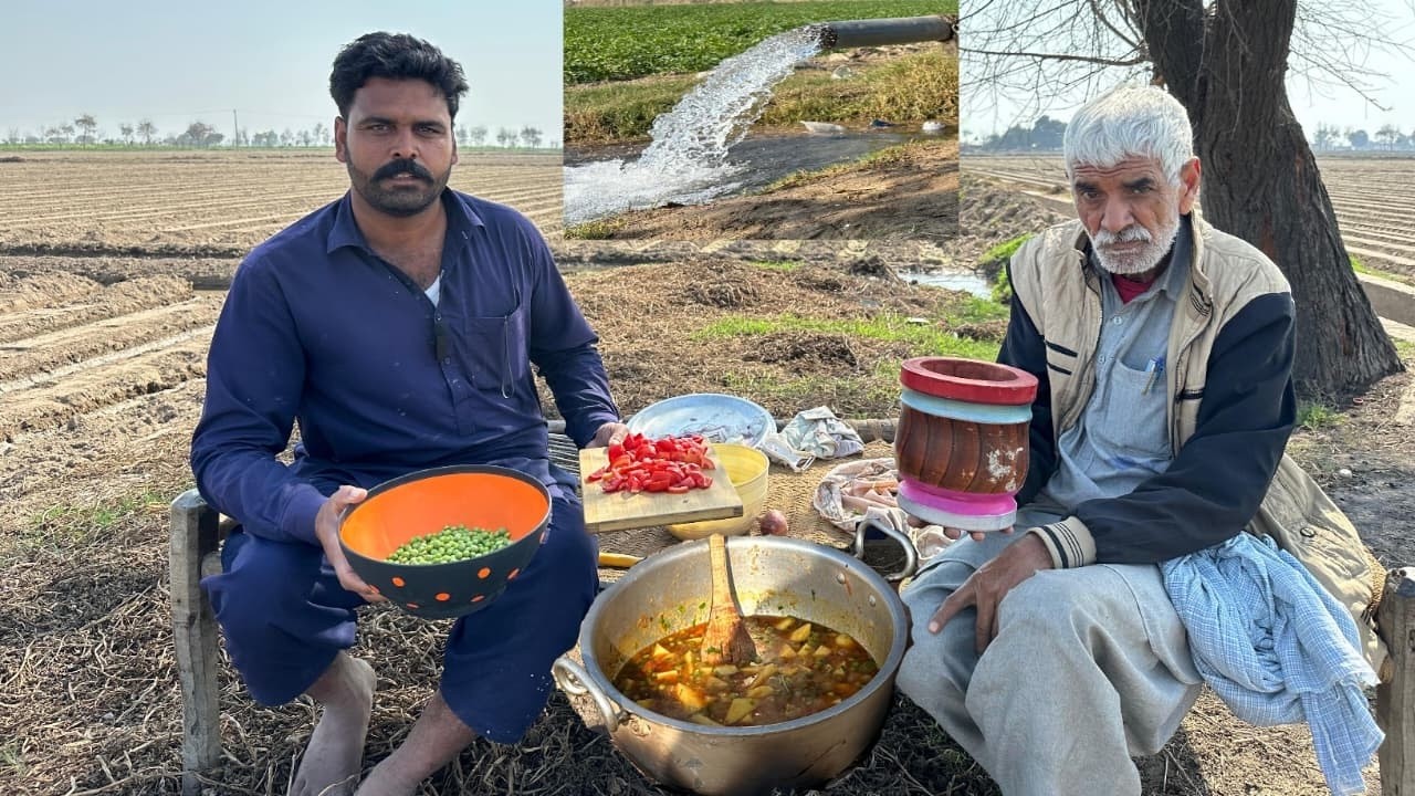Aj Zari Farm Pr Bnaya Aloo Matar Ka Salan | آلو مٹر کا سالن | Aloo Matar Curry Recipe