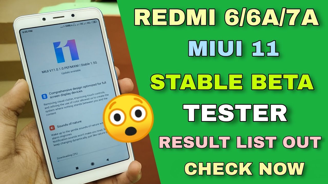 MIUI 11 Stable Beta Tester Result List Out | More People Select | Redmi 6A - Redmi 7A