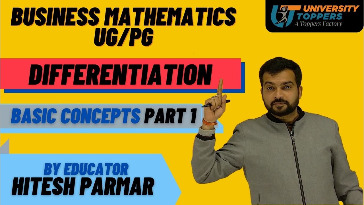 Differentiation Basic Part 1 I By Educator Hitesh Parmar I University toppers