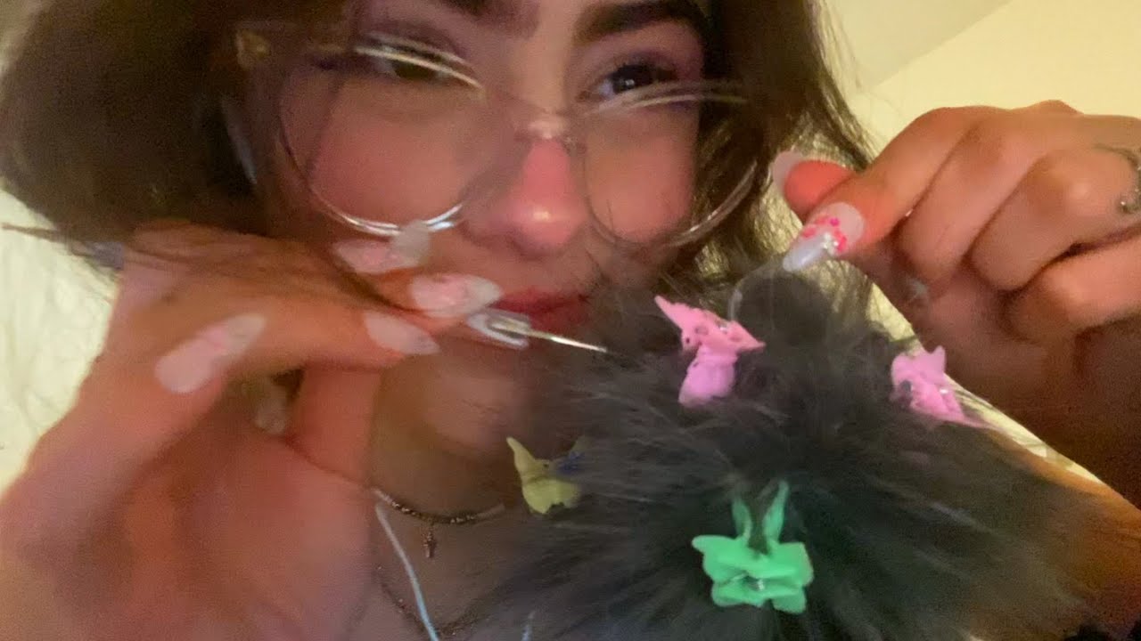ENG asmr taking bugs out of your fluffy hair