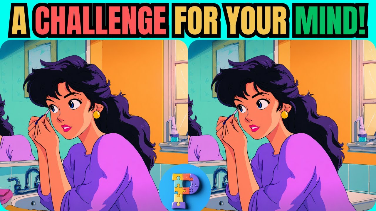 Puzzles To Train Your Brain! 🧩Spot The Difference!🧩 Can you find all five?