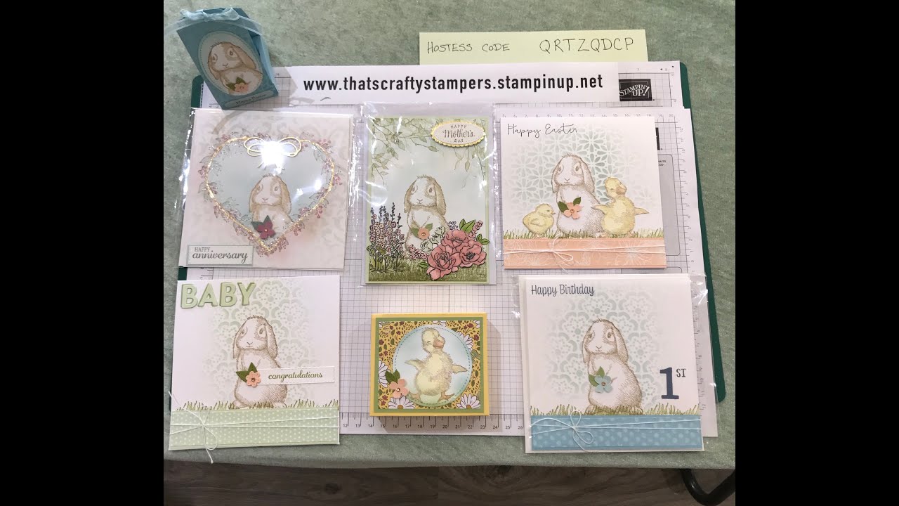 Easter Friends Stamp set plus Decorative masks are used to create a variety of projects.