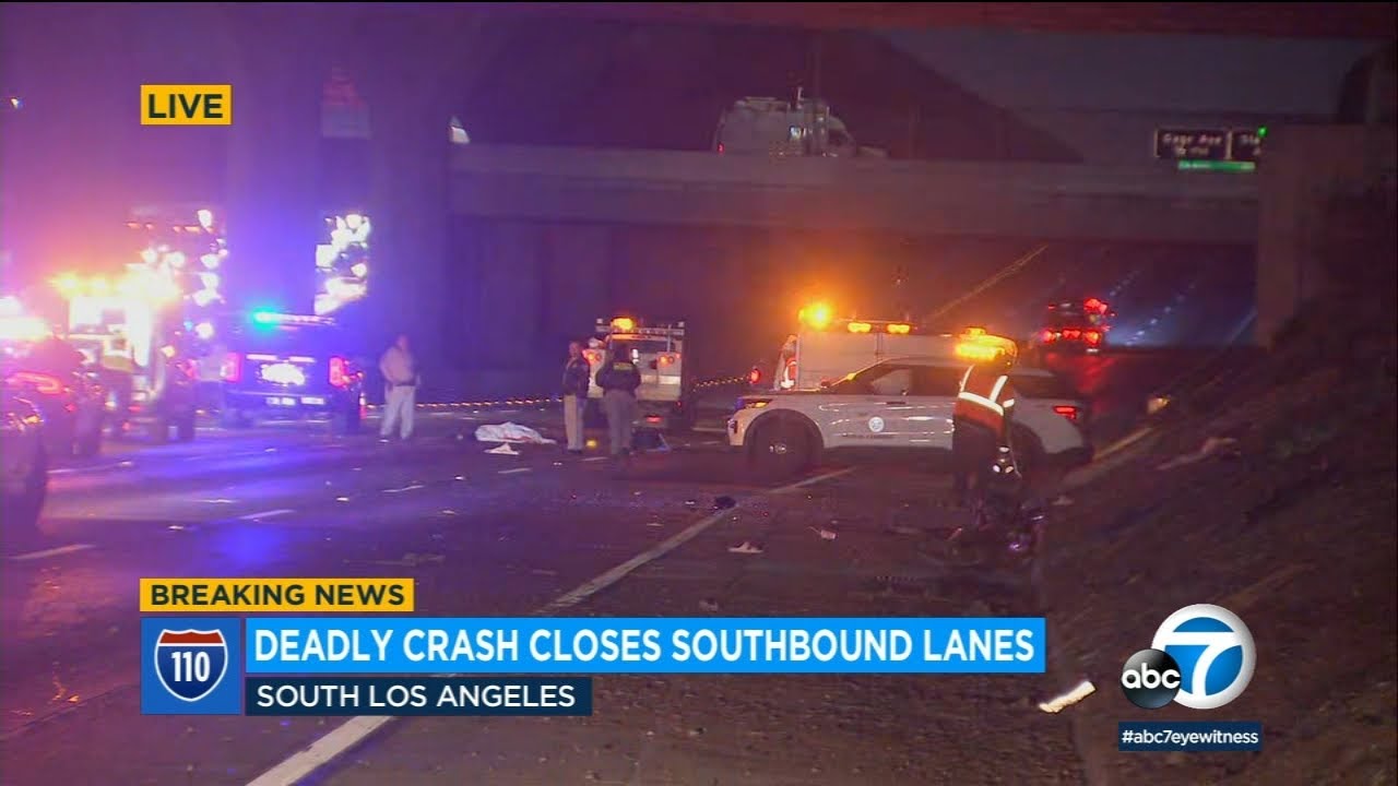 2 dead after being ejected from car, then run over, in South LA crash