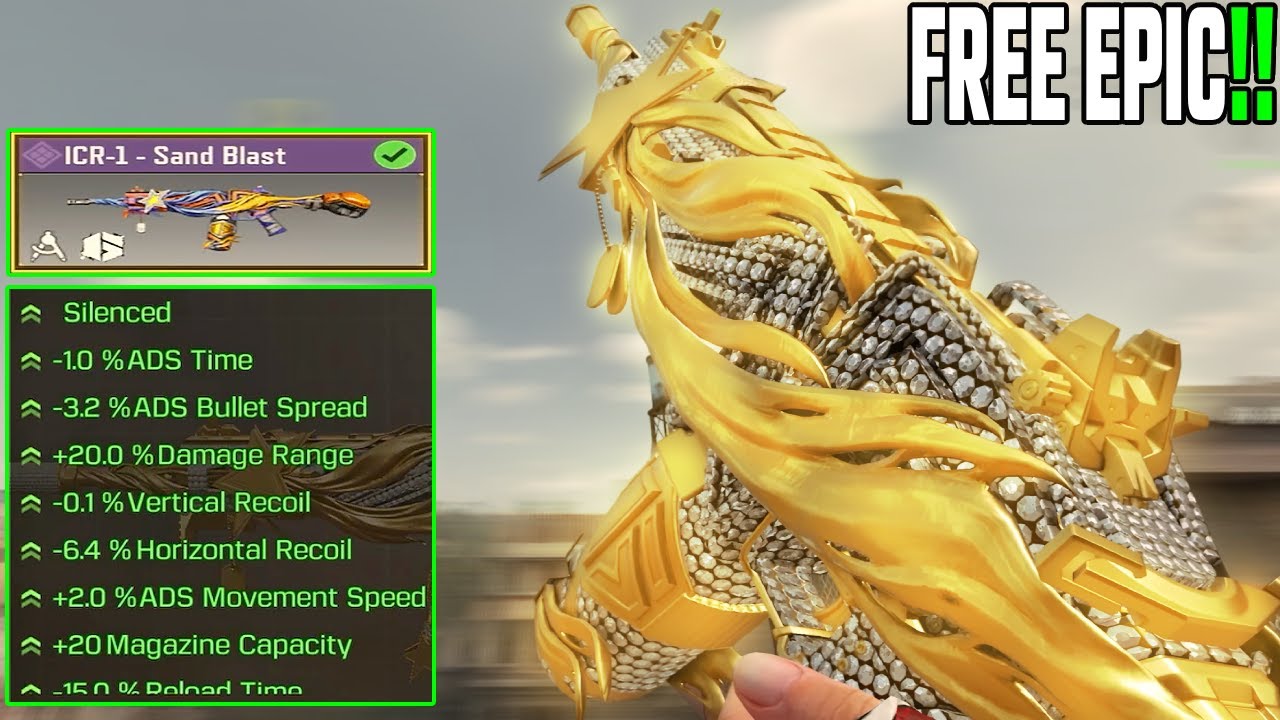 Free ICR-1 - Sand Blast Gunsmith is Cracked!! ICR-1 Loadout Destroying Meta In Cod Mobile