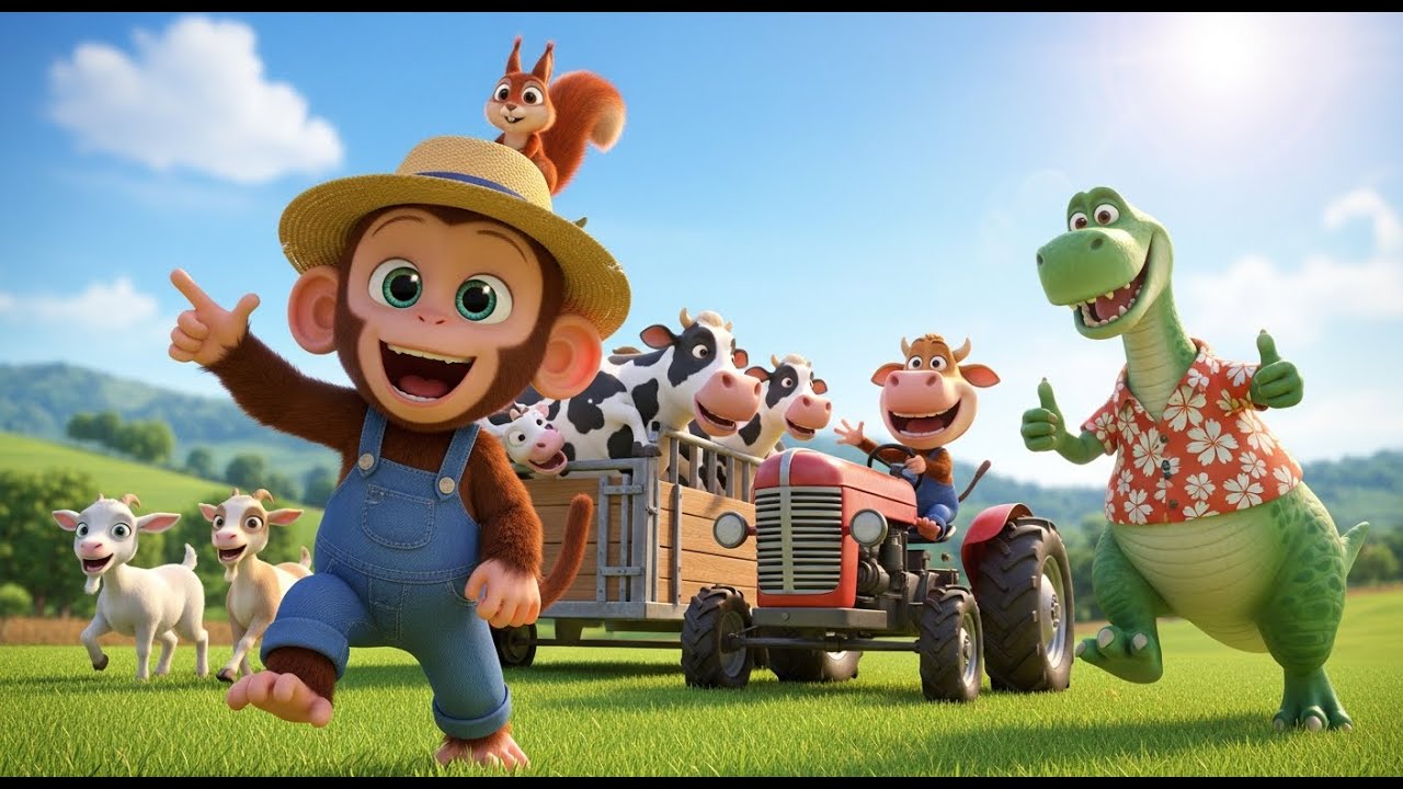 Kiki the Monkey’s Dream Farm Adventure! 🌻 Rainbow Fruits, Giant Swing & Teamwork Magic | Monkey Farm