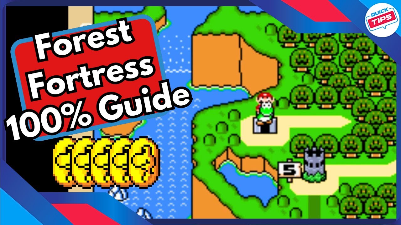 Forest Fortress 100% Guide All Dragon Coins & Secrets in Super Mario World