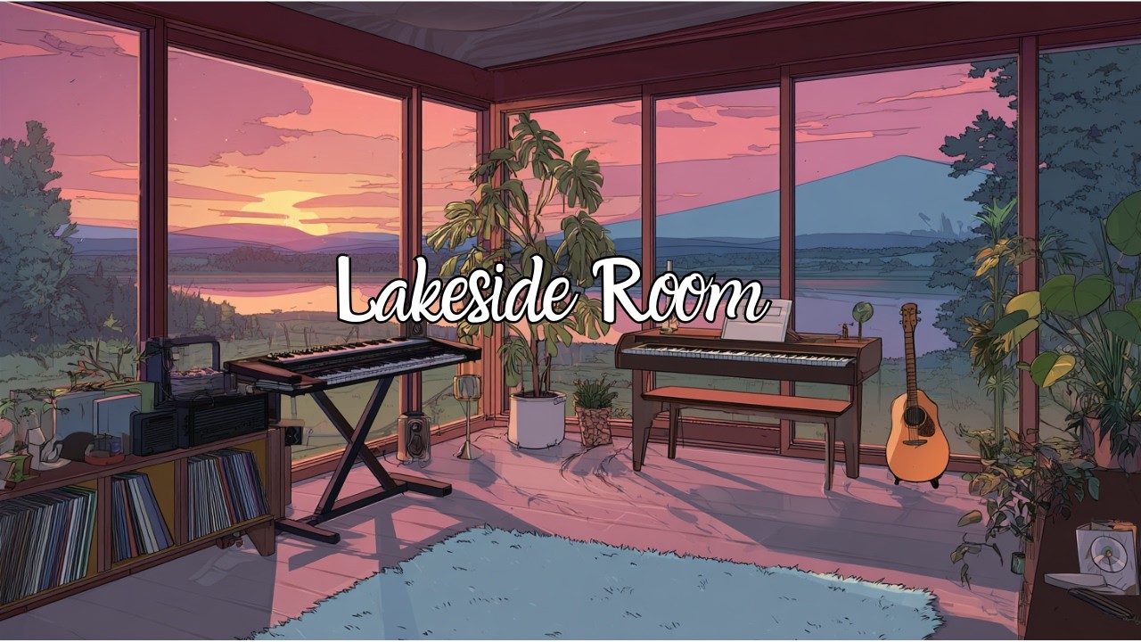 You Found a Hidden Music Room by a Silent Lake at Sunset 🌅🎧