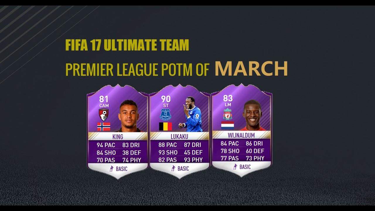FIFA 17 PL March POTM Predictions - Premier League POTM March Investments Guide