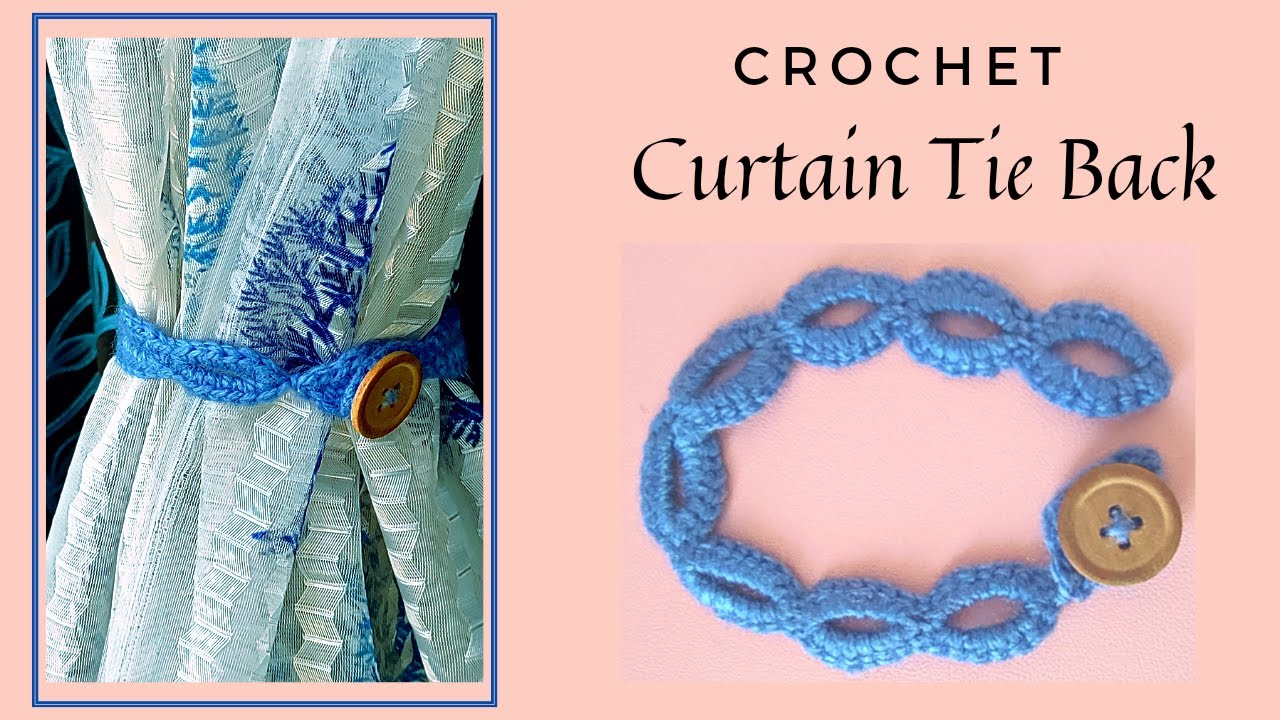 Crochet Curtain Tie Back- Adjustable, Cute & Easy क्रोशे सुंदर, सोपे पडद्याचे बंद (English Subs)
