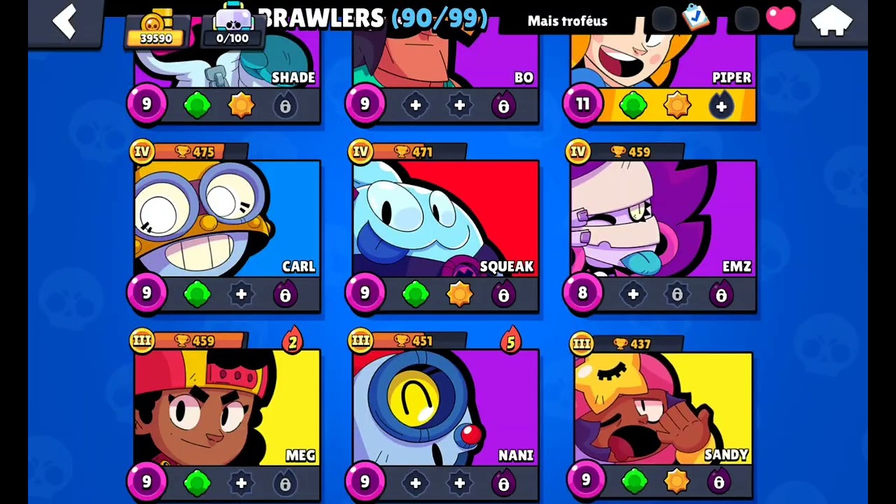 Tour pela minha conta de 4 anos #brawlstars #tour #brawl 