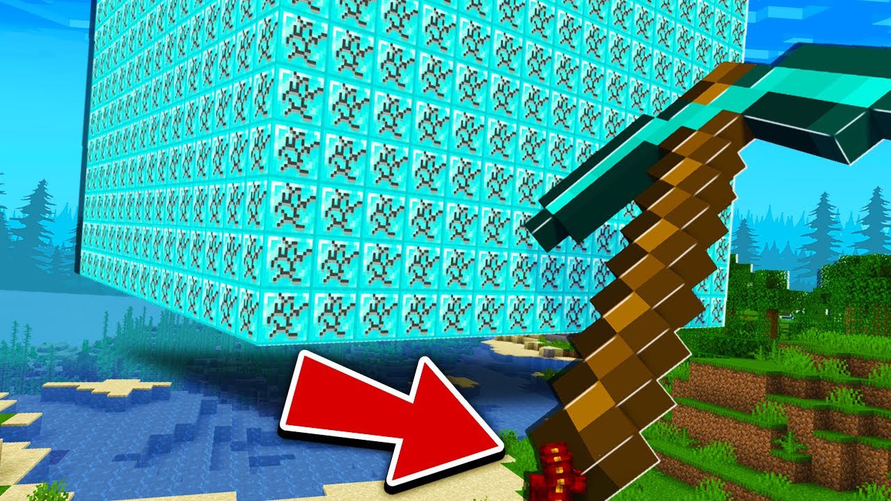 ماين كرافت ولكن اقدر اصنع أدوات و دروع من اغرب البلوكات !!🔥😎 | GIANT Pickaxe !