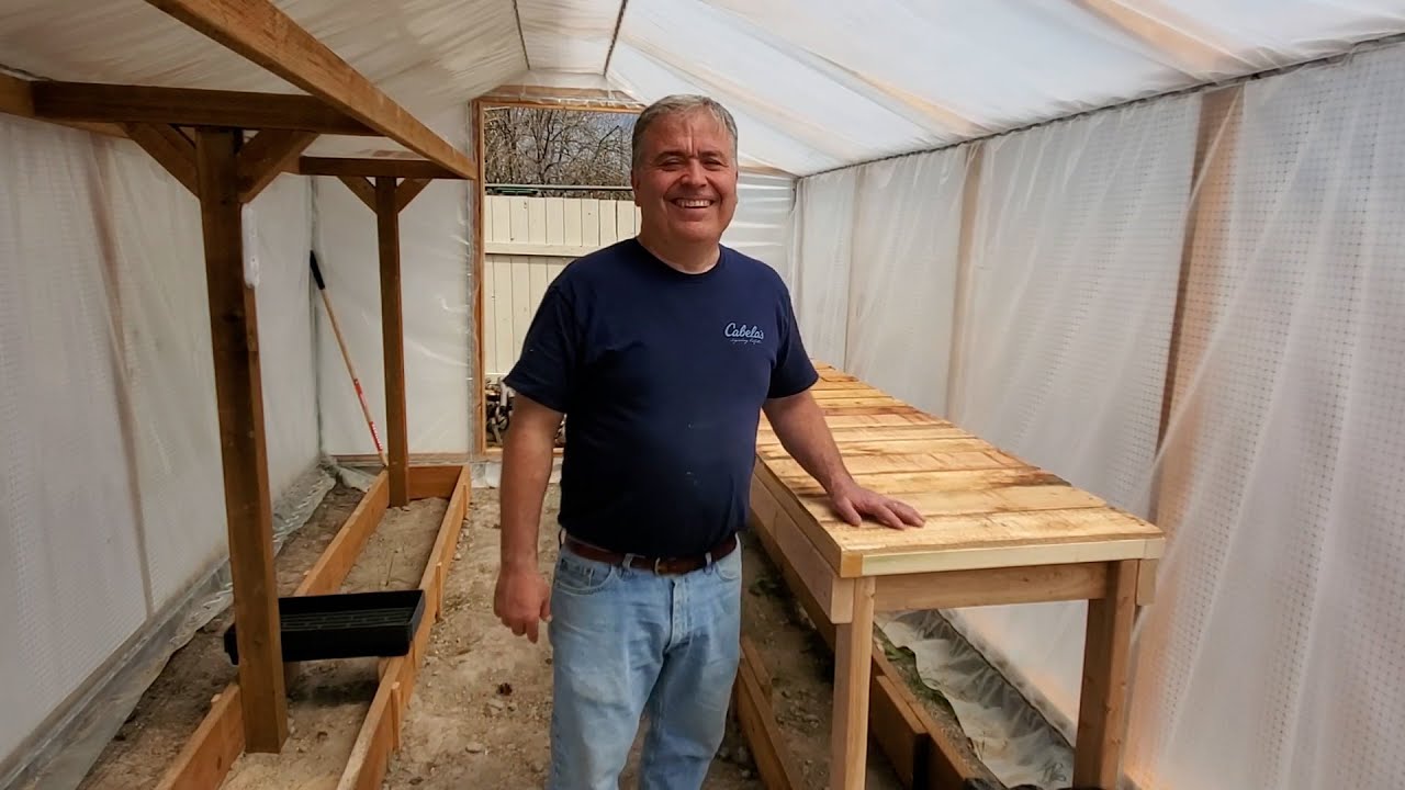 Building A Seedling Table In My Geothermal Greenhouse Part 2