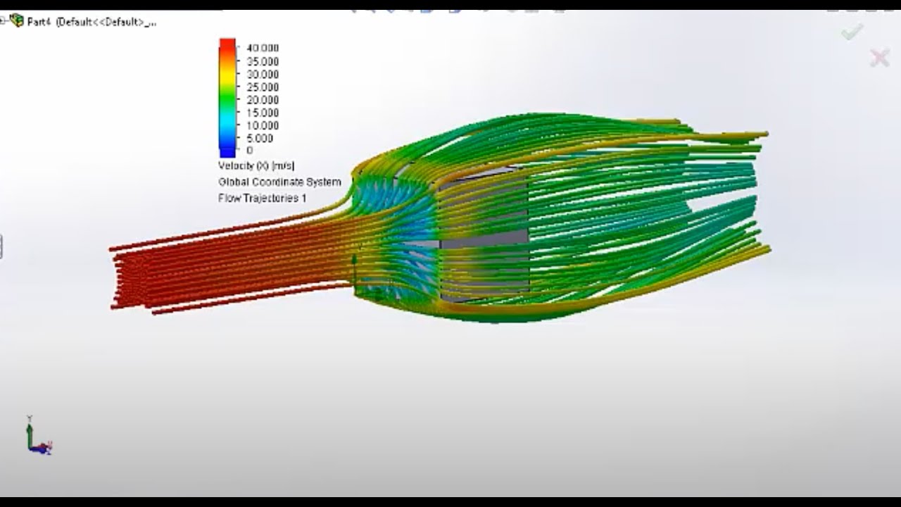 Tutoriel : Simuler un flux d'air sur une forme avec SolidWorks et calculer la force de portance