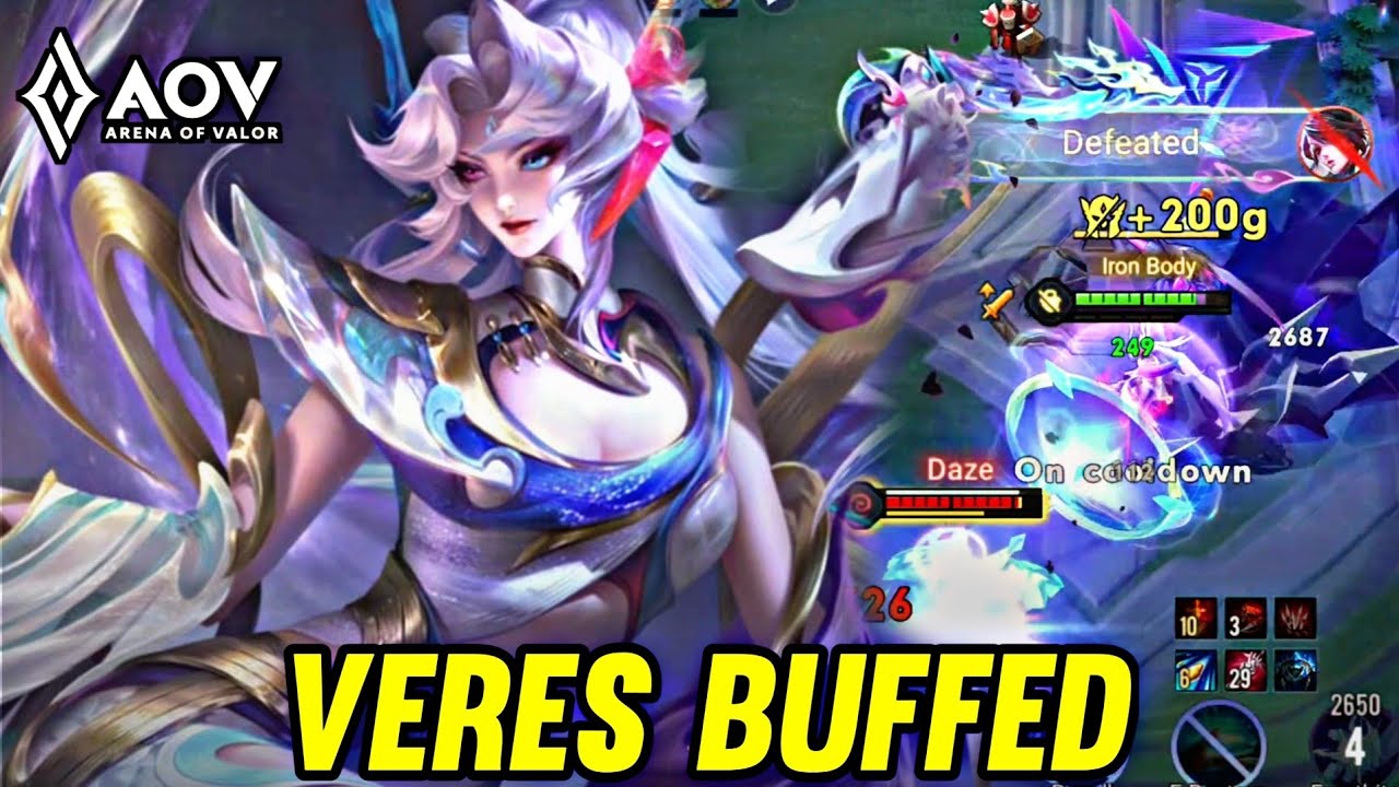 AOV : VERES BUFFED NEW PATCH - ARENA OF VALOR