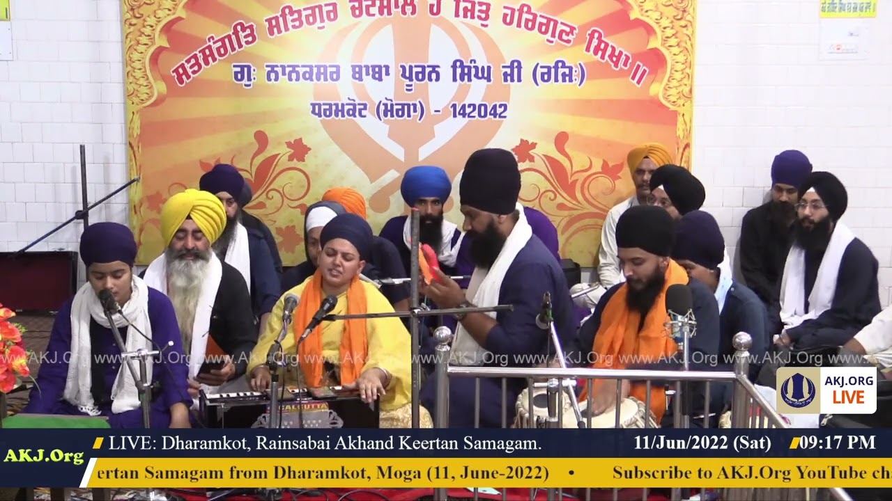 004 Dharamkot 11June2022 SatEve Rainsabai Bibi Amandeep Kaur Jee Sri Ganga Nagar
