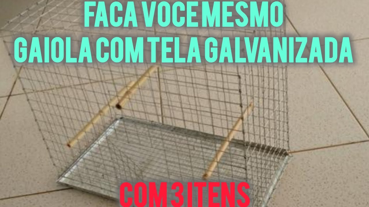 COMO FAZER GAIOLA TELA GALVANIZADA #gaiolas #passaros #pets #solda #arame