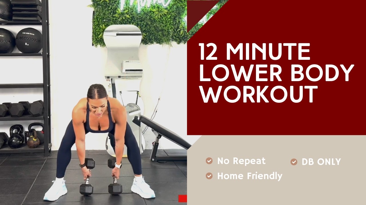 15 Minute Lower Body Dumbbell Workout | No Repeat Leg Day | At Home