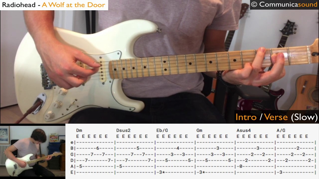 RADIOHEAD - A WOLF AT THE DOOR - Guitar Tutorial