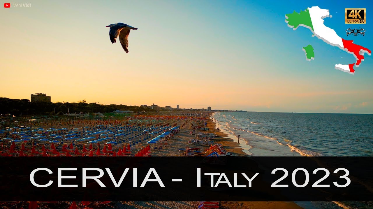 Cervia, Italy 4K: Cinematic Drone Flight & Relaxing Beach Walk 🇮🇹