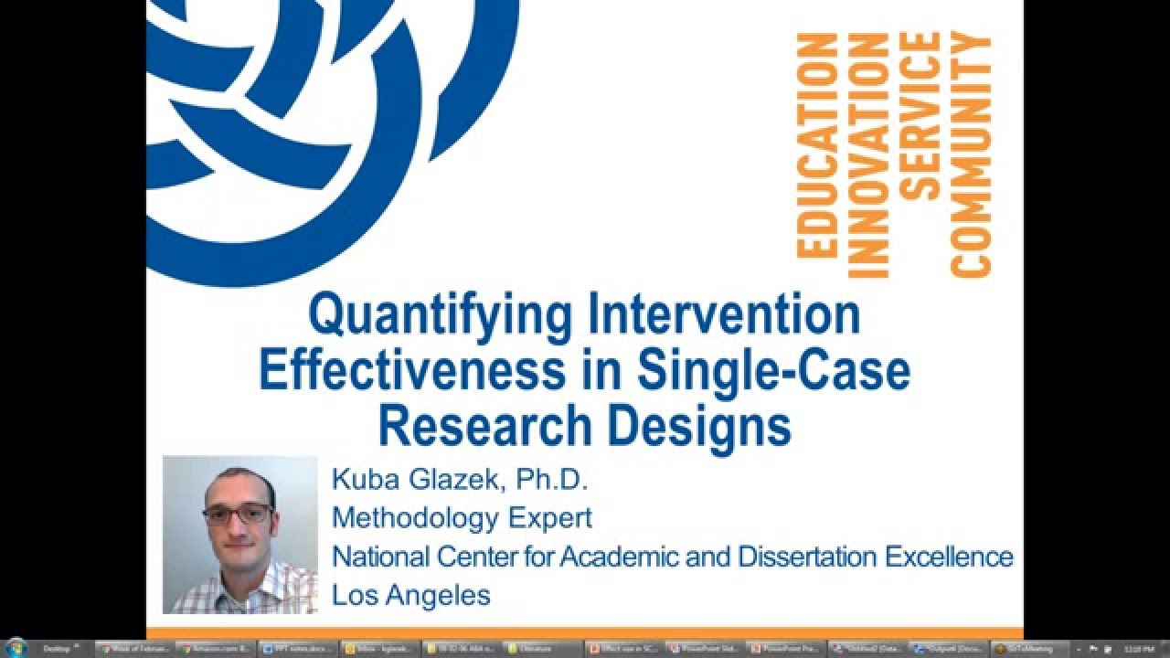 Single case research design effect sizes (Kuba Glazek, Ph.D.)