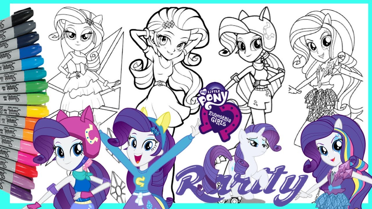 Mewarnai Kuda Poni MLP Equestria Girls Rarity Coloring Pages COMPILATION KOMPILASI