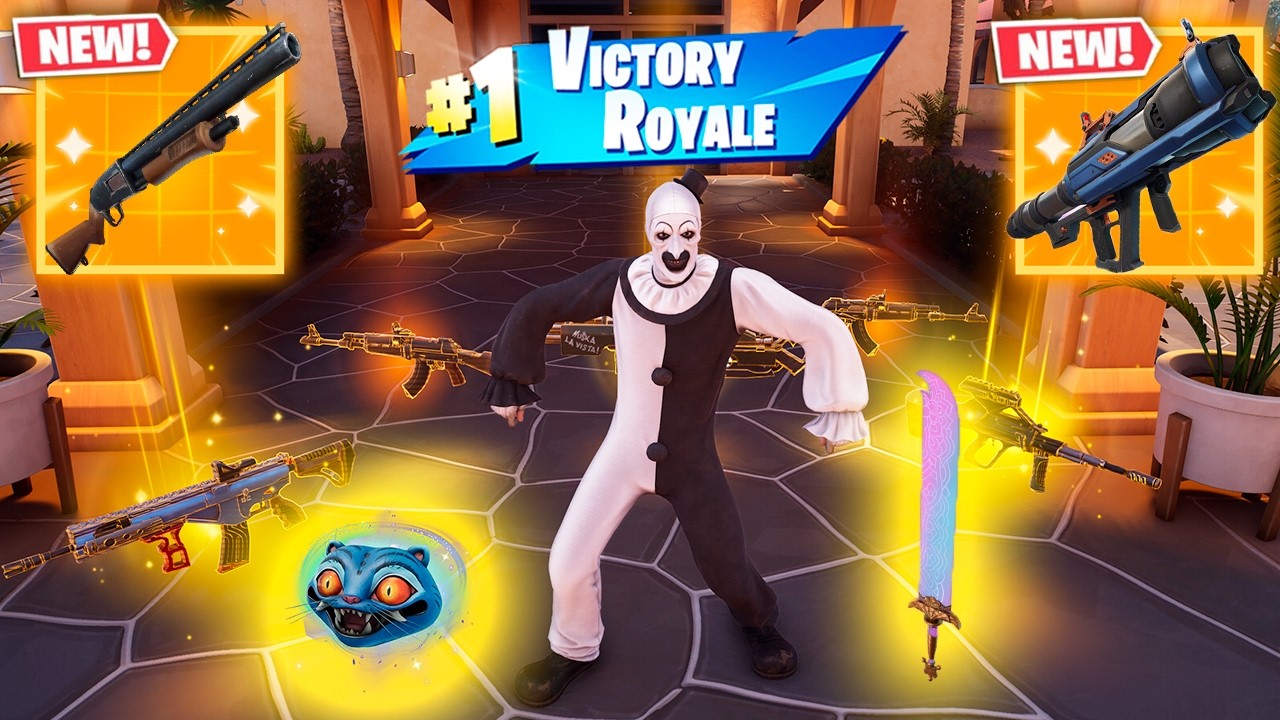 ART THE CLOWN vs NEW MYTHIC'S CHALLENGE (NEW!! Fortnite Chapter 7 Season 1)