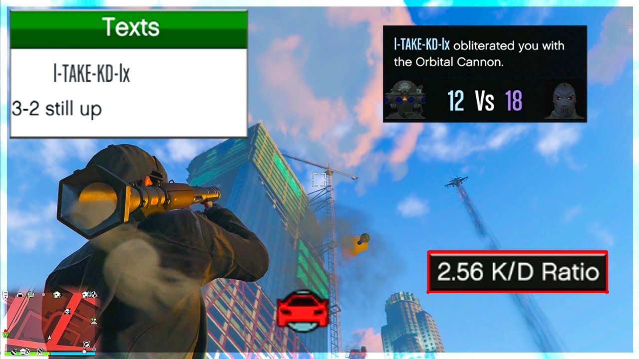 I Sniped a 2.56 KD Griefer Out His Jet After He Spent $750,000 On Me In GTA 5 Online
