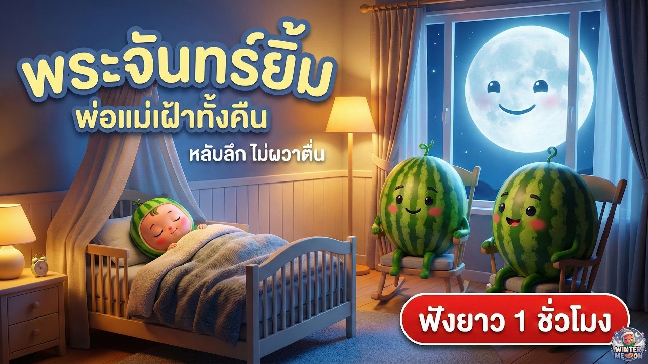 [1 ชั่วโมง] พระจันทร์ยิ้ม - เพลงกล่อมเด็กที่อบอุ่นที่สุด พ่อแม่เฝ้ากล่อมตลอดคืน (1 Hour Loop)