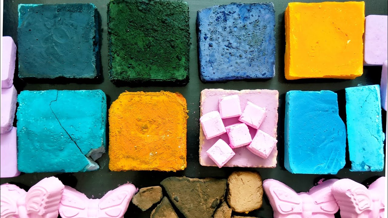 Colourful Gymchalk Asmr | Satisfying chalk crumbling