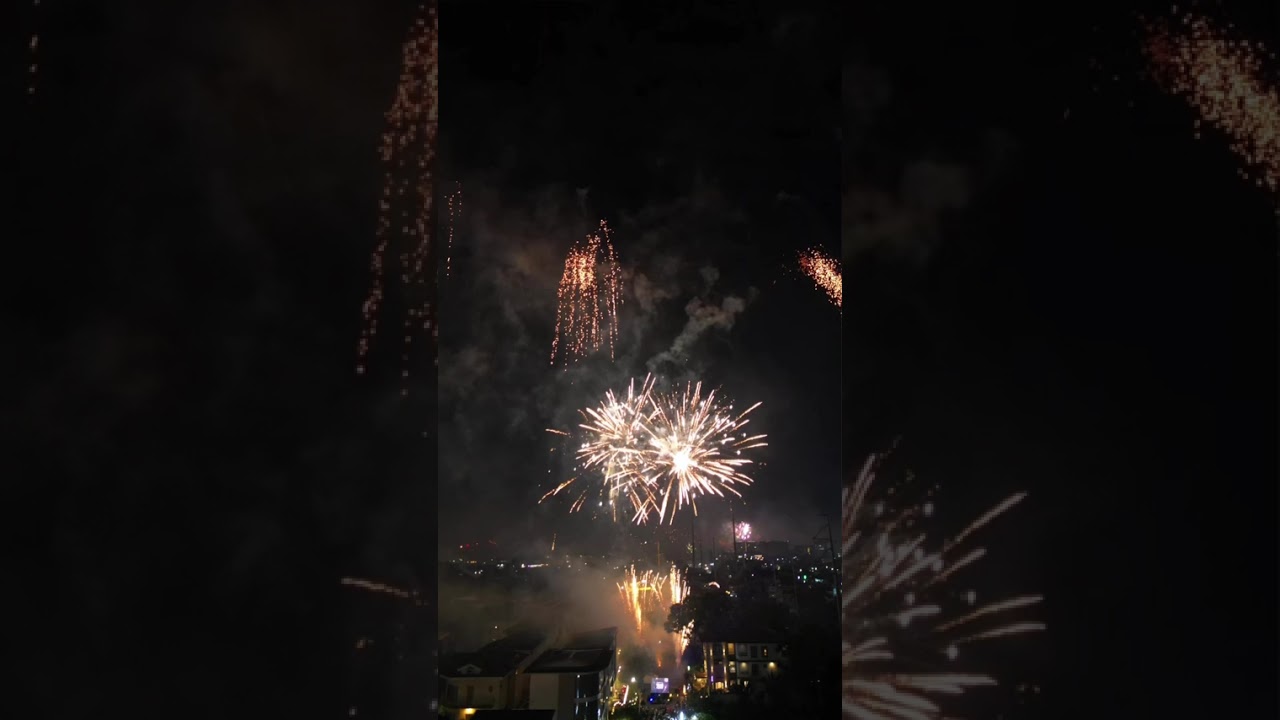 Drone shot of our New Year Countdown 2026 Fireworks Show @ Mckinley Hill Village, Taguig 
