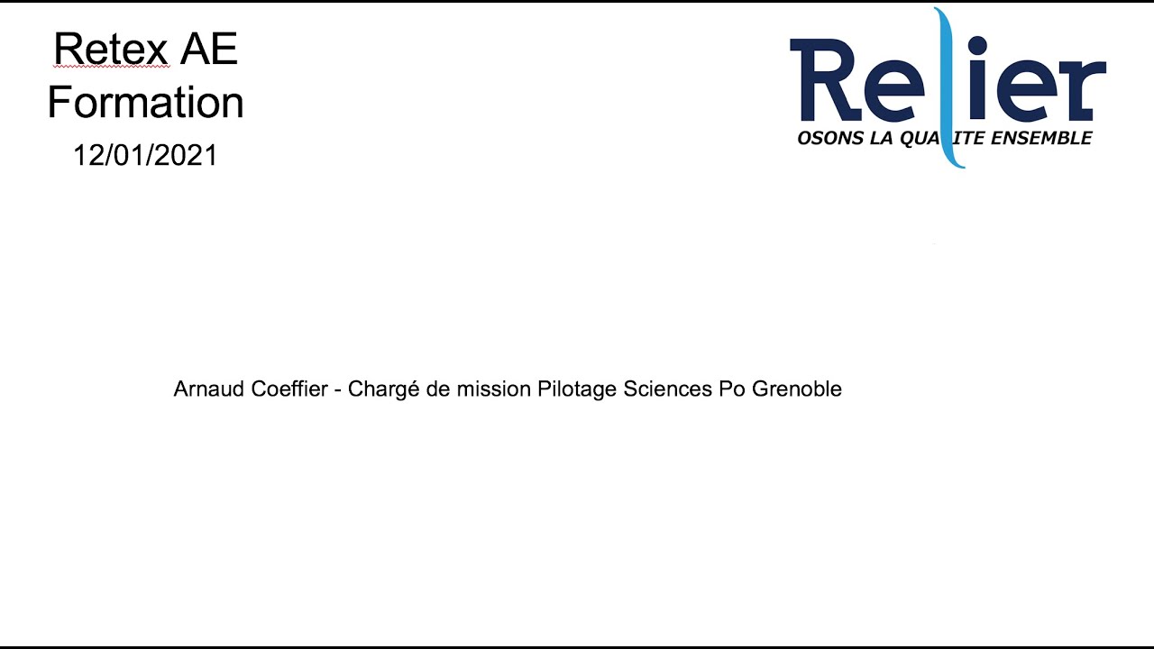 Retex Autoévaluation- Formation