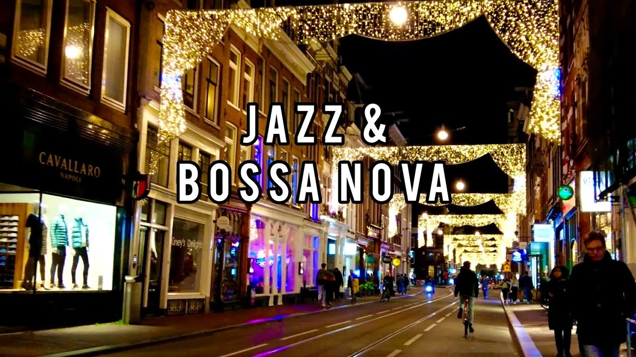 Bossa Nova & Jazz Music Mix for Relax - 🎄4K Christmas, New Year City Views 2023
