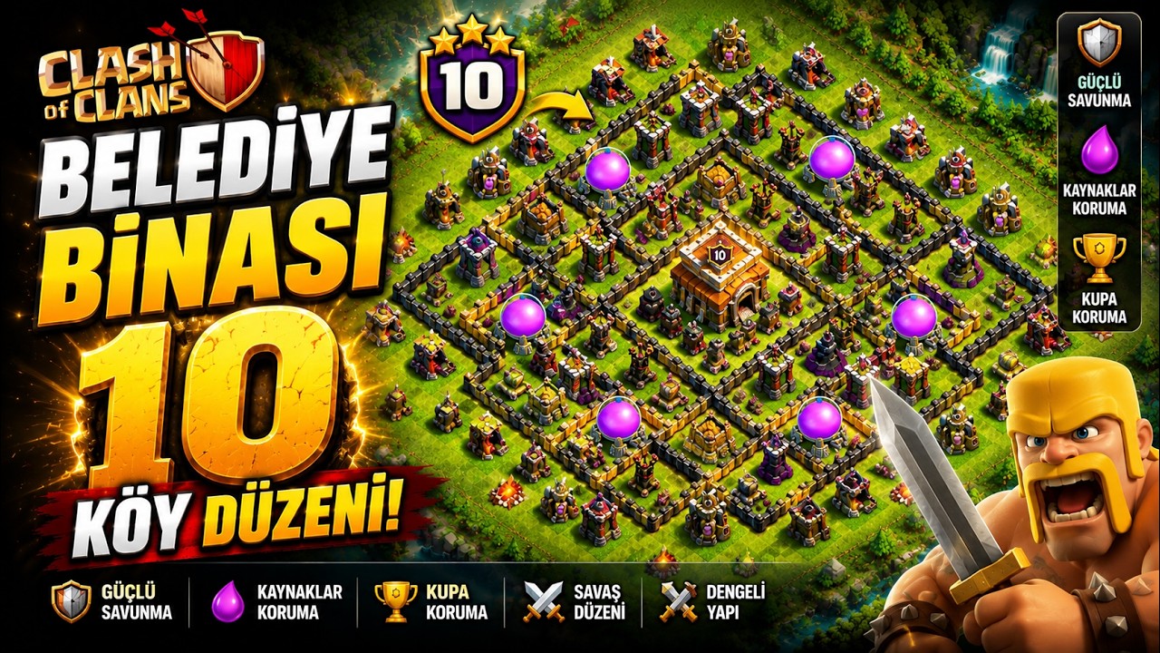 10 BELEDİYE BİNASI DÜZEN!! / CLASH OF CLANS!!