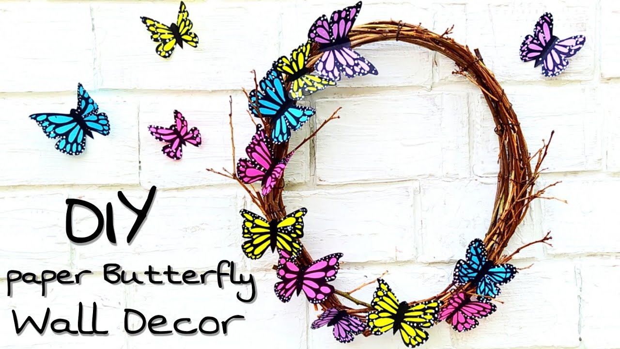Easy Paper Butterfly 🦋 Wall Decor | How to make paper butterfly | DIY Room Decor | paper craft