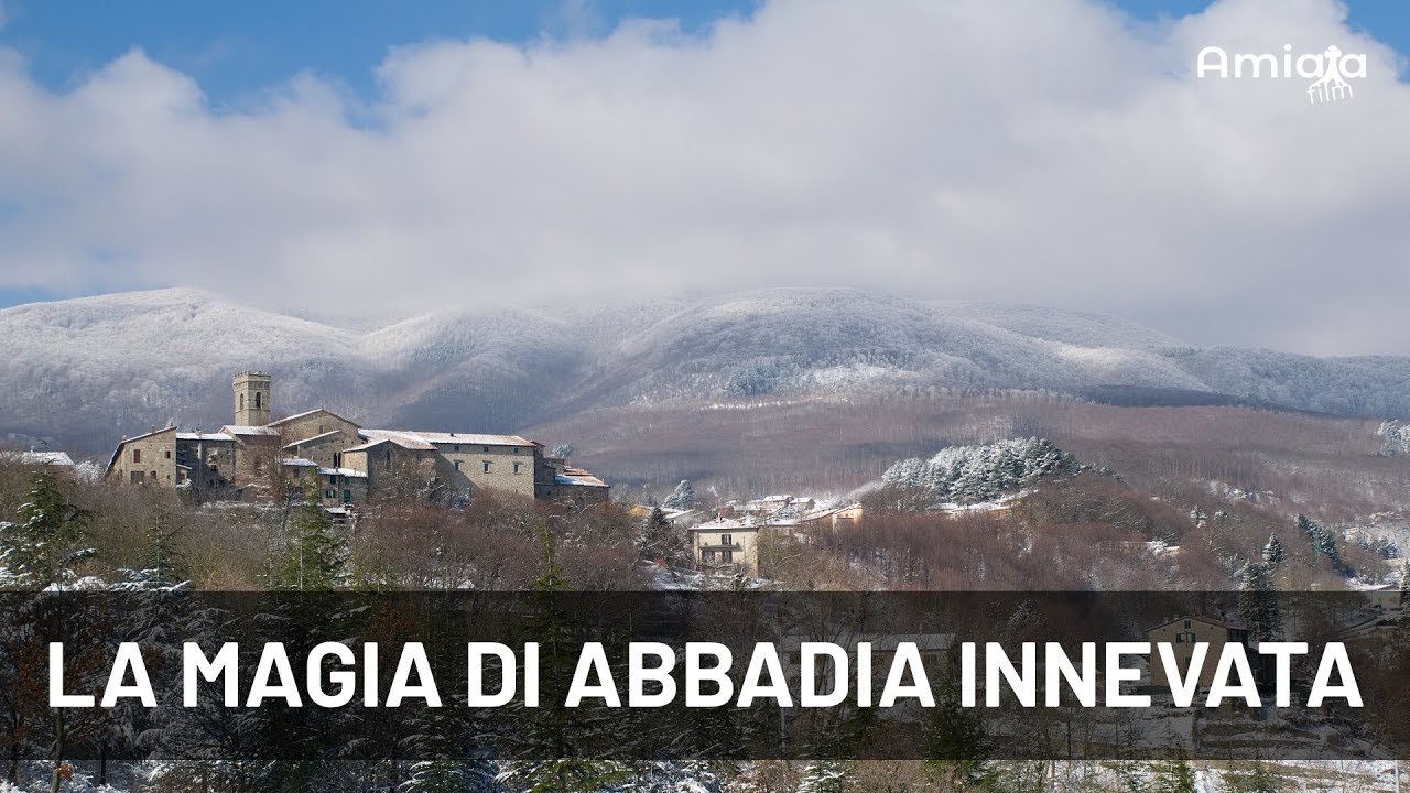 La magia di Abbadia San Salvatore innevata