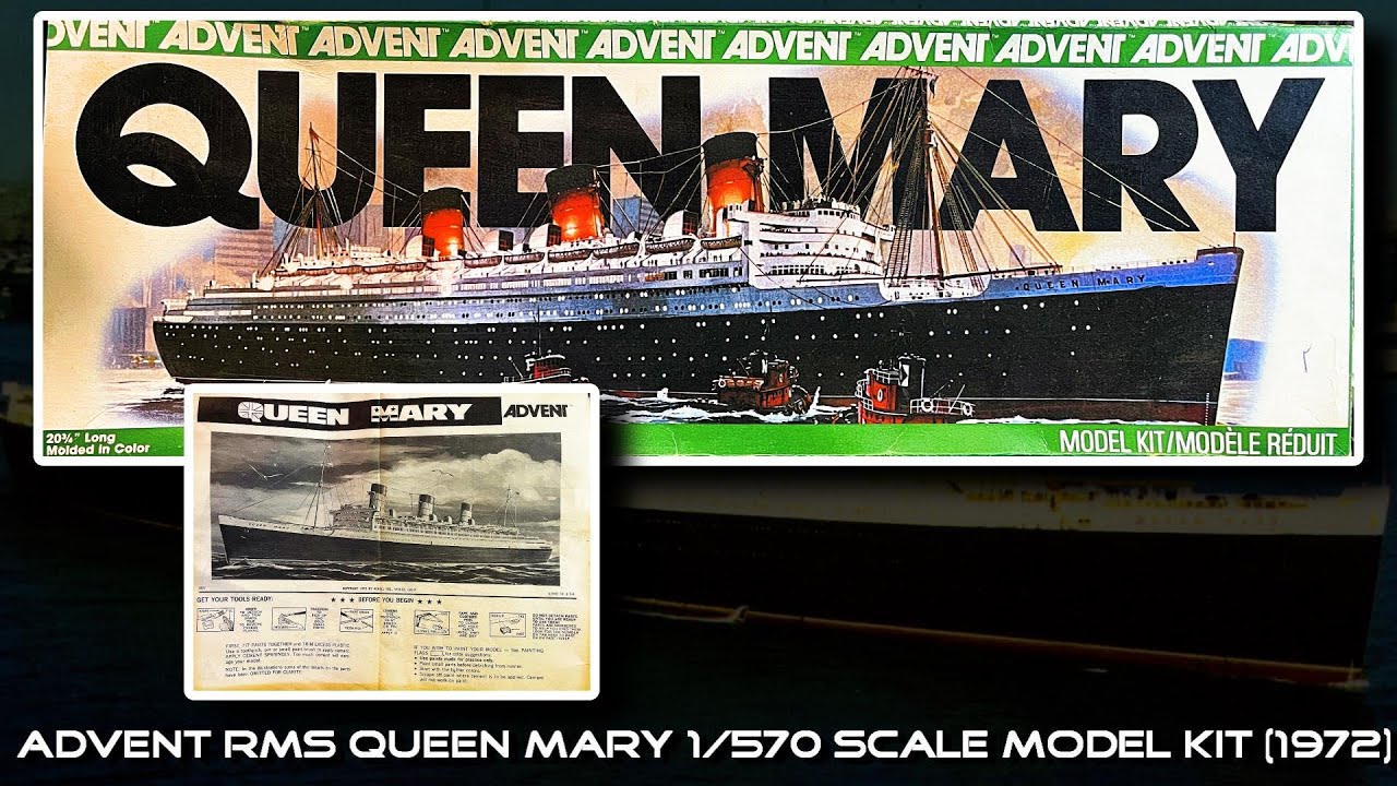 ADVENT Models R.M.S. Queen Mary 1:570 Scale Model Kit (1972)