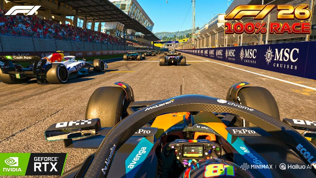 F1 26 – McLaren MCL40 | 100% Race Start Full Grand Prix | RTX 4K Gameplay