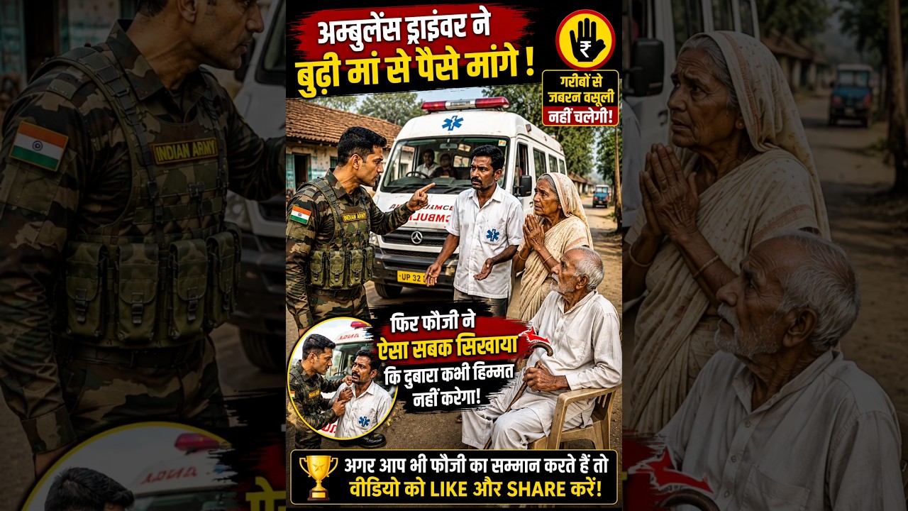 Army Soldier Exposed an Ambulance Driver | Emotional Justice Story 😱 #Shorts