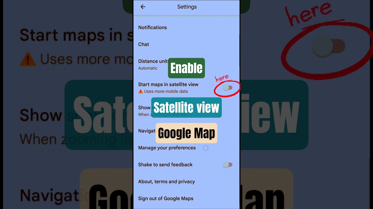 How to enable satellite View in Google Map? #shorts