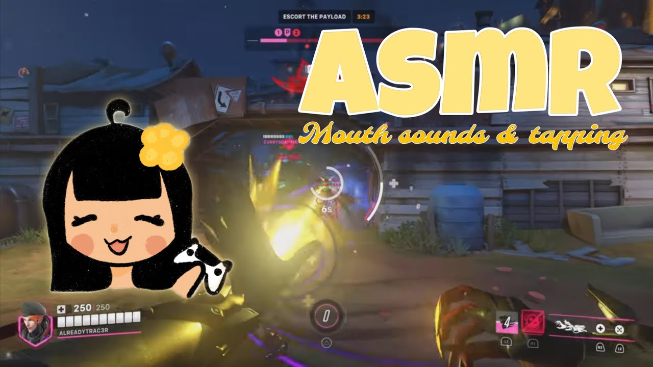 The calmest I’ve ever been playing this game😴 || ASMR Overwatch 2 mouth sounds & tapping