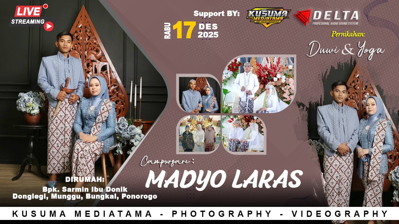 🔴Live Pernikahan DUWI & YOGA | Di Rumah BPK. SARMIN IBU DONIK Donglegi Munggu Bungkal