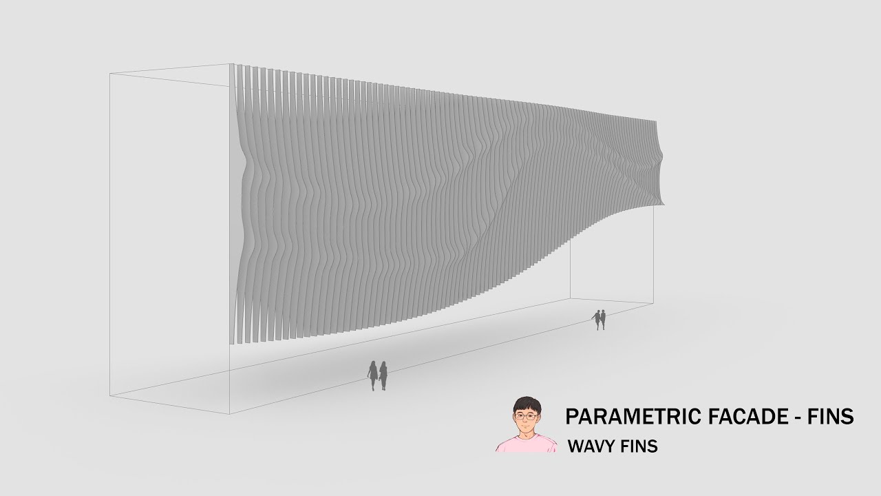 Rhino and Grasshopper 2.1 _ Parametric Facade - Wavy Fins