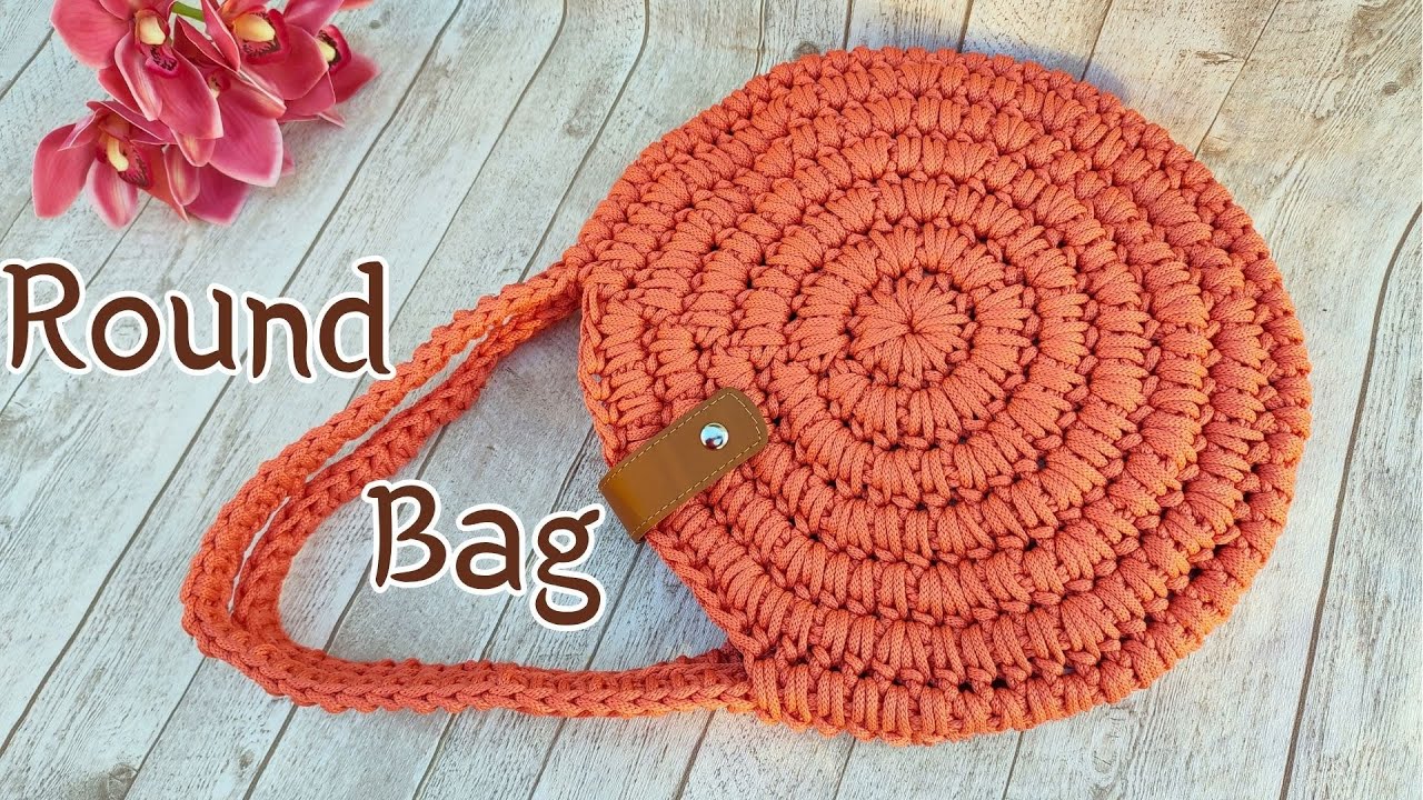 Crochet Round Bag | Circle Tote Bag | Crochet Handbag Tutorial