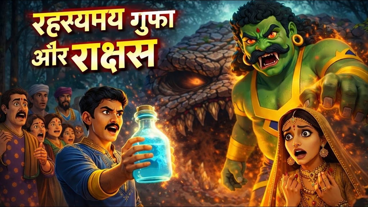 रहस्यमय गुफा में छिपा खतरनाक राज!।बहादुरी vs डर।Hindi Cartoon Story।Stories।Moral stories