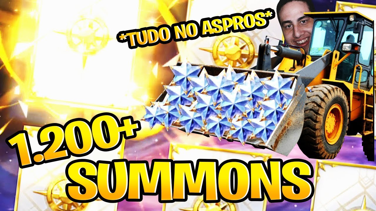CHUTEI O PAU DA BARRACA... 1200+ SUMMONS NO ASPROS DE GÊMEOS | Saint Seiya Awakening